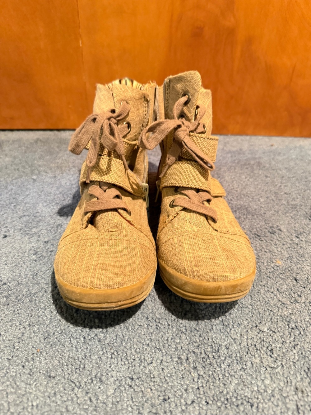 Call It Spring Tan High-Top Canvas Sneakers